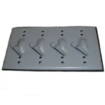 Weatherproof Cover, 4 Gang, Toggle Type, Aluminum, Gray By Mulberry Metal 30478